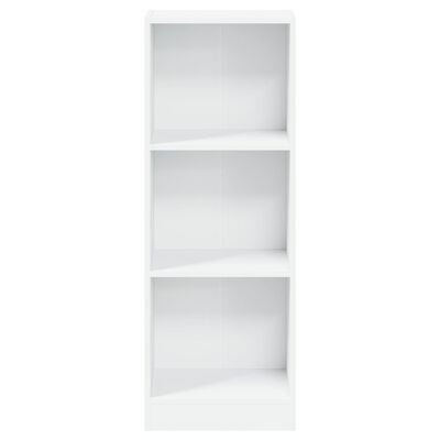 vidaXL 3-Tier Book Cabinet White 40x24x109 cm Engineered Wood, white vidaXL 3-Tier Book Cabinet White 40x24x109 cm Engineered Wood