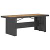 vidaXL 11 Piece Outdoor Dining Set with Cushions Poly Rattan Black