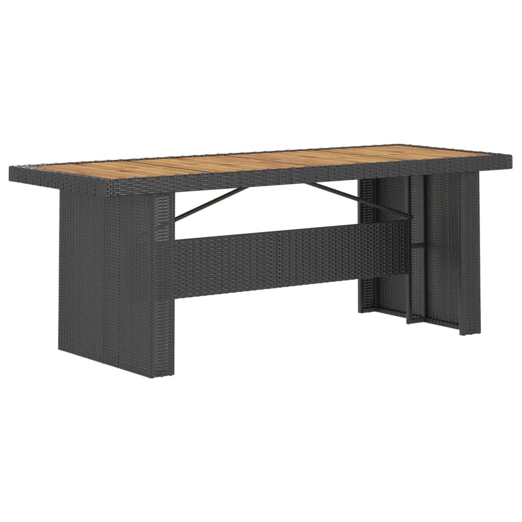 vidaXL 11 Piece Outdoor Dining Set with Cushions Poly Rattan Black