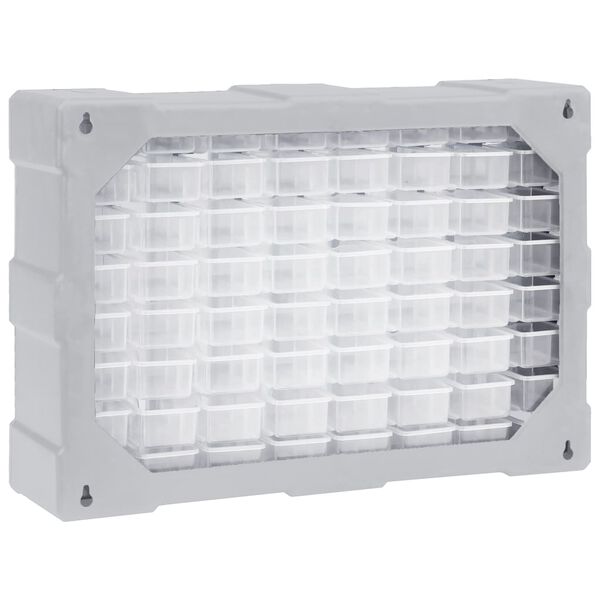 vidaXL Multi-drawer Organiser with 64 Drawers 52x16x37.5 cm