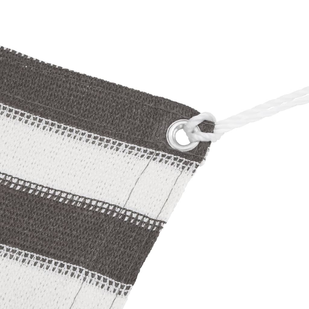vidaXL Tent Carpet Anthracite and White 400x400 cm HDPE
