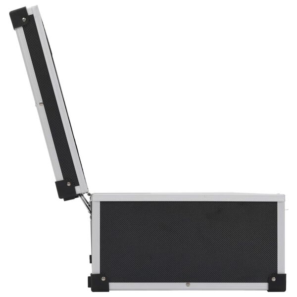 vidaXL CD Case for 80 CDs Aluminium ABS Black