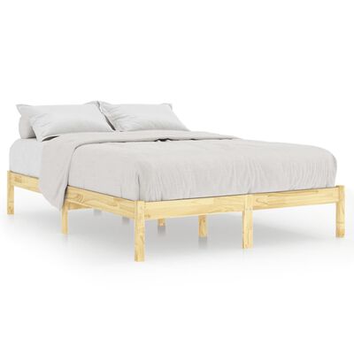 vidaXL Bed Frame without Mattress Solid Wood 200x200 cm, natural vidaXL Bed Frame without Mattress Solid Wood 200x200 cm