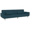 vidaXL 2-Seater Sofa Bed with Two Pillows Black Velvet