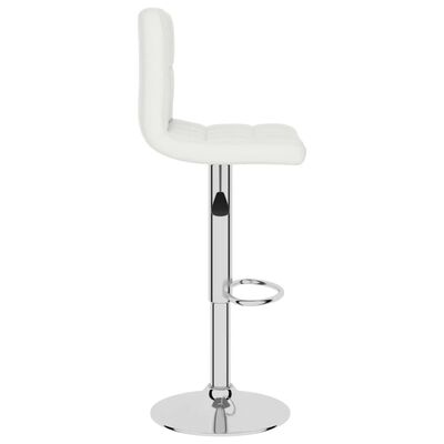 vidaXL Bar Stool White Faux Leather, white vidaXL Bar Stool White Faux Leather