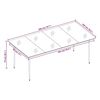 vidaXL Garden Dining Table Black 200x100x74 cm Steel and Glass