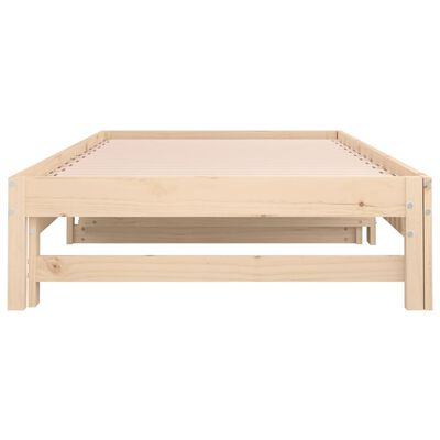 vidaXL Pull-out Day Bed without Mattress 2x(90x200) cm Solid Wood Pine, natural vidaXL Pull-out Day Bed without Mattress 2x(90x200) cm Solid Wood Pine