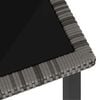 vidaXL Garden Dining Table Grey 70x70x73 cm Poly Rattan