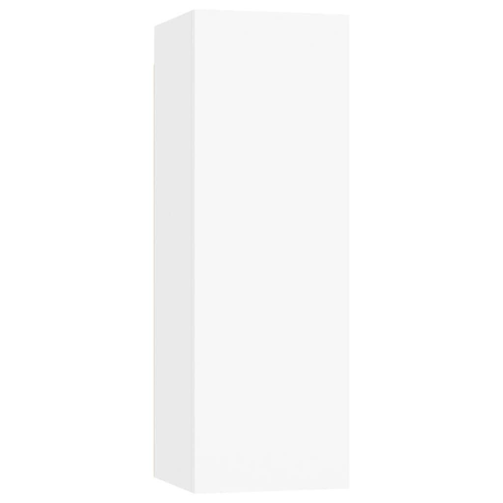 vidaXL 4 Piece TV Cabinet Set White Engineered Wood