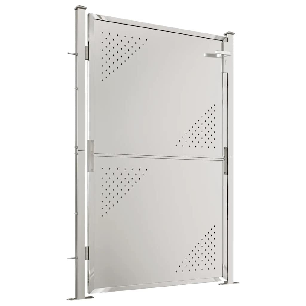 vidaXL Garden Gate 100x150 cm Stainless Steel