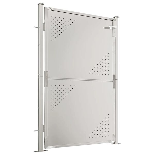 vidaXL Garden Gate 100x145 cm Stainless Steel