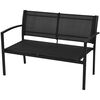 vidaXL 4 Piece Garden Lounge Set Textilene Black