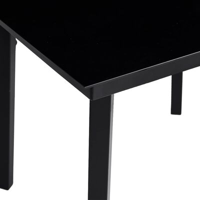 vidaXL Garden Dining Table Black 80x80x74 cm Steel and Glass,  vidaXL Garden Dining Table Black 80x80x74 cm Steel and Glass