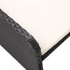 vidaXL 2 Piece Garden Lounge Set with Cushions Poly Rattan Black