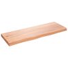 vidaXL Bathroom Countertop Light Brown 80x30x(2-4) cm Solid Wood