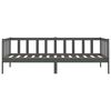 vidaXL Day Bed without Mattress Grey Solid Wood Pine 90x200cm