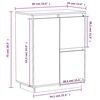 vidaXL Sideboard 60x34x75 cm Solid Wood Pine