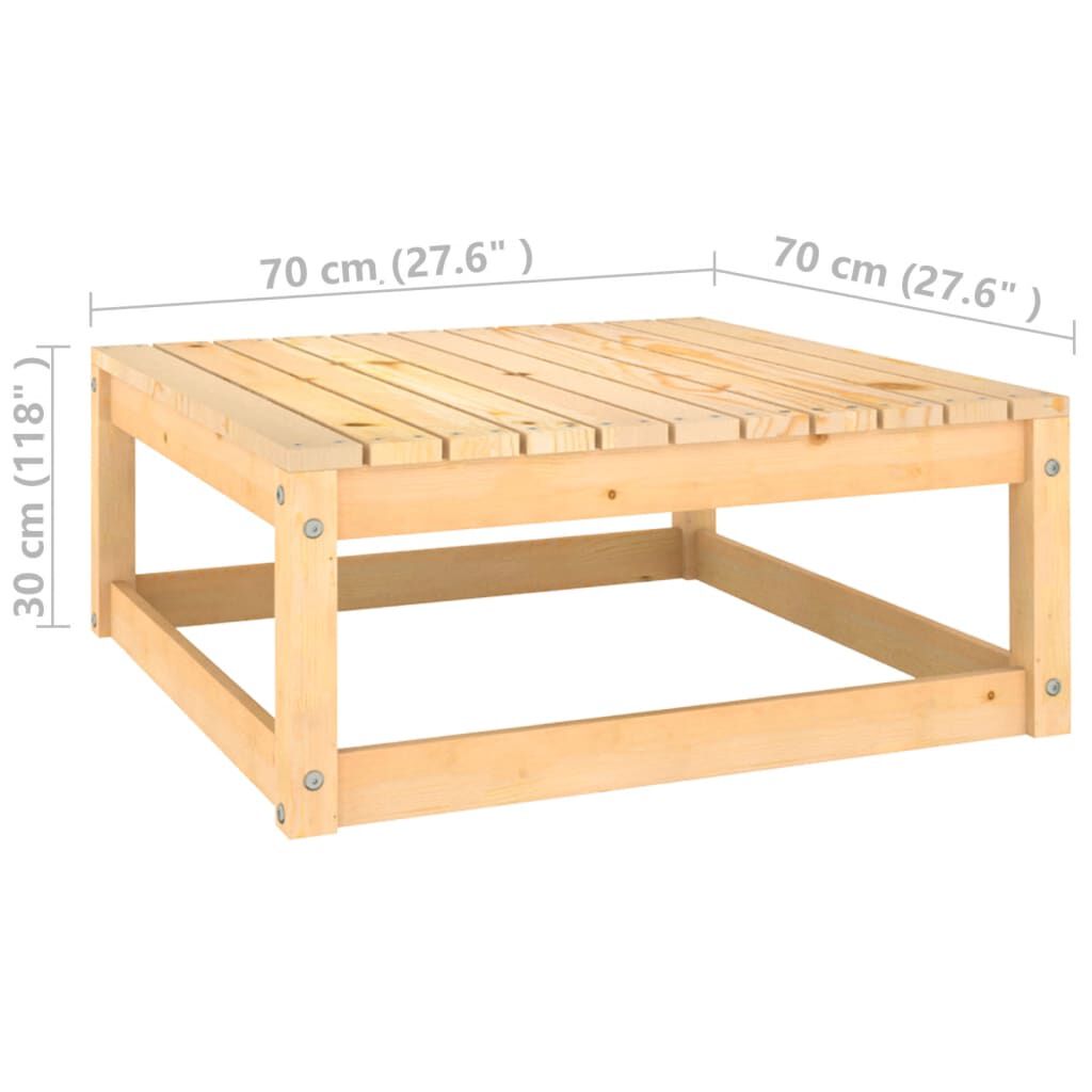 vidaXL 3 Piece Garden Lounge Set with Cushions Solid Pinewood