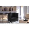 vidaXL Cube Armchair Black Faux Leather