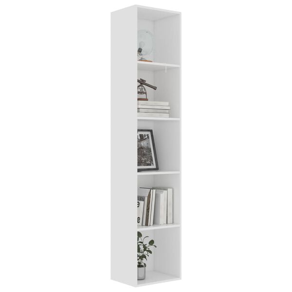 vidaXL Book Cabinet White 40x30x189 cm Engineered Wood