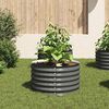 vidaXL Garden Raised Bed 80x80x44 cm Galvanised Steel Grey