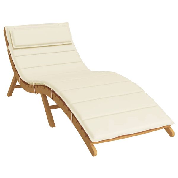 vidaXL Sun Lounger Cushion Cream 180x60x4 cm Oxford Fabric