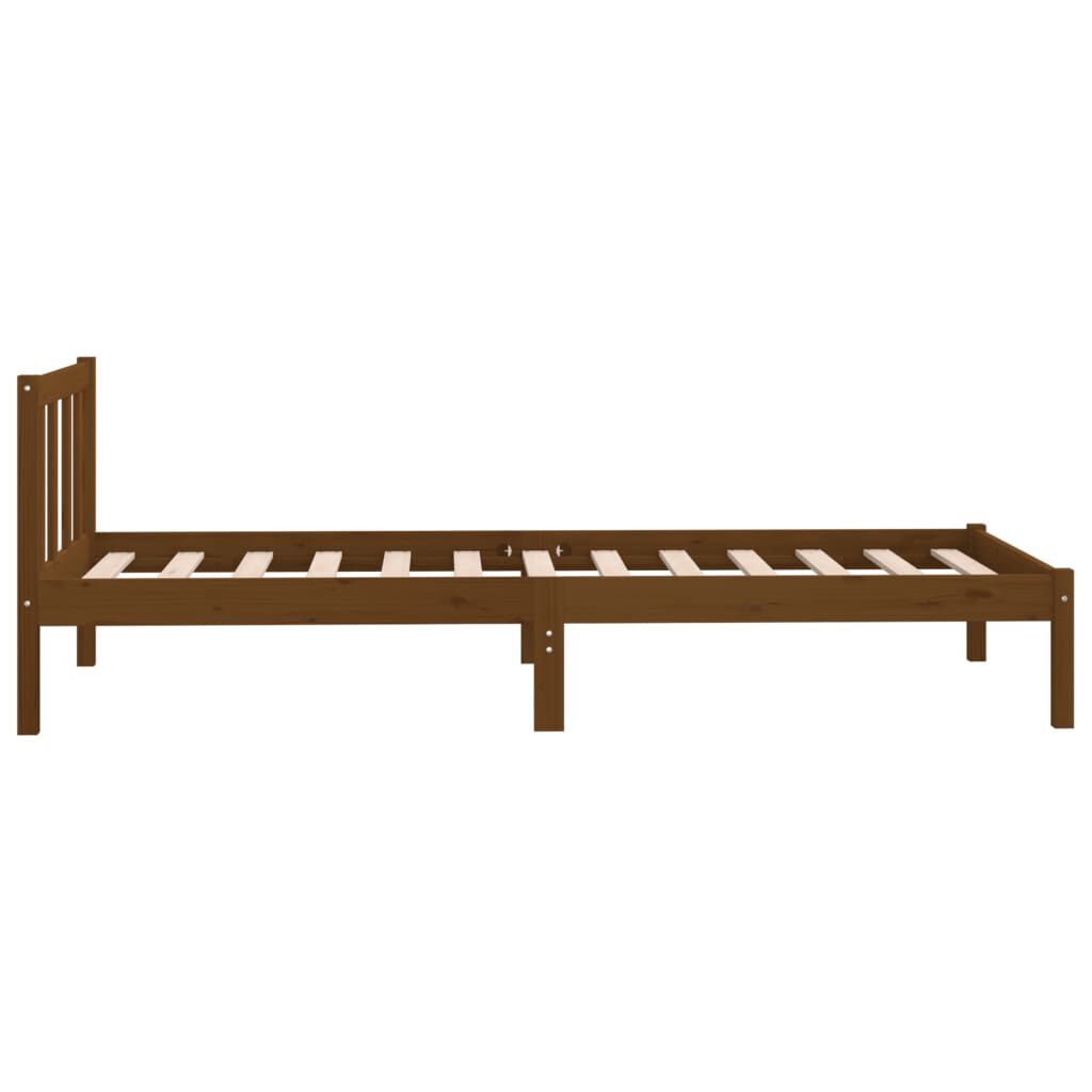 vidaXL Bed Frame without Mattress Honey Brown Solid Wood 90x200 cm