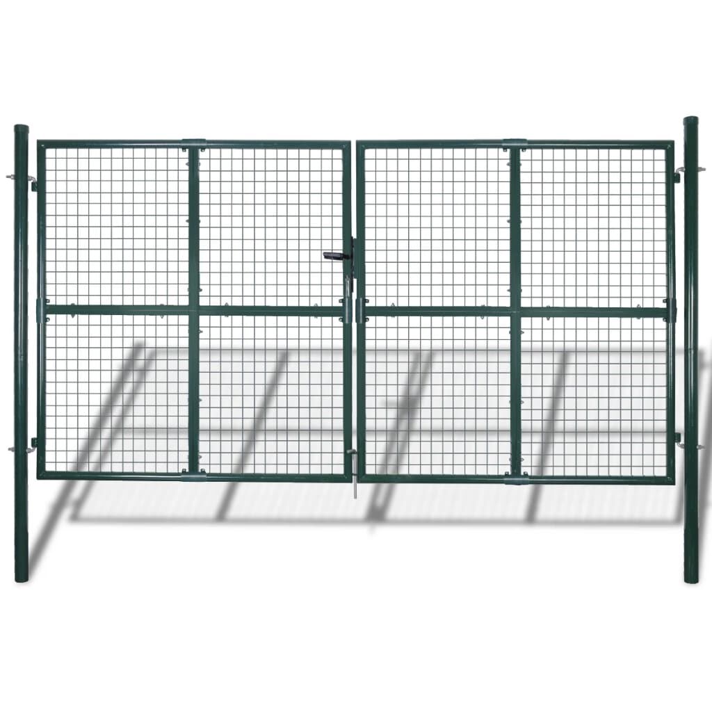 vidaXL Garden Mesh Gate Fence Door Wall Grille 300x175 cm