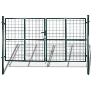 vidaXL Garden Mesh Gate Fence Door Wall Grille 300x175 cm