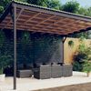 vidaXL 10 Piece Garden Lounge Set with Cushions Grey Poly Rattan