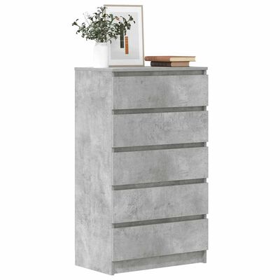 vidaXL Drawer Cabinet Concrete Grey 60x36x103 cm Engineered Wood, concrete grey vidaXL Drawer Cabinet Concrete Grey 60x36x103 cm Engineered Wood