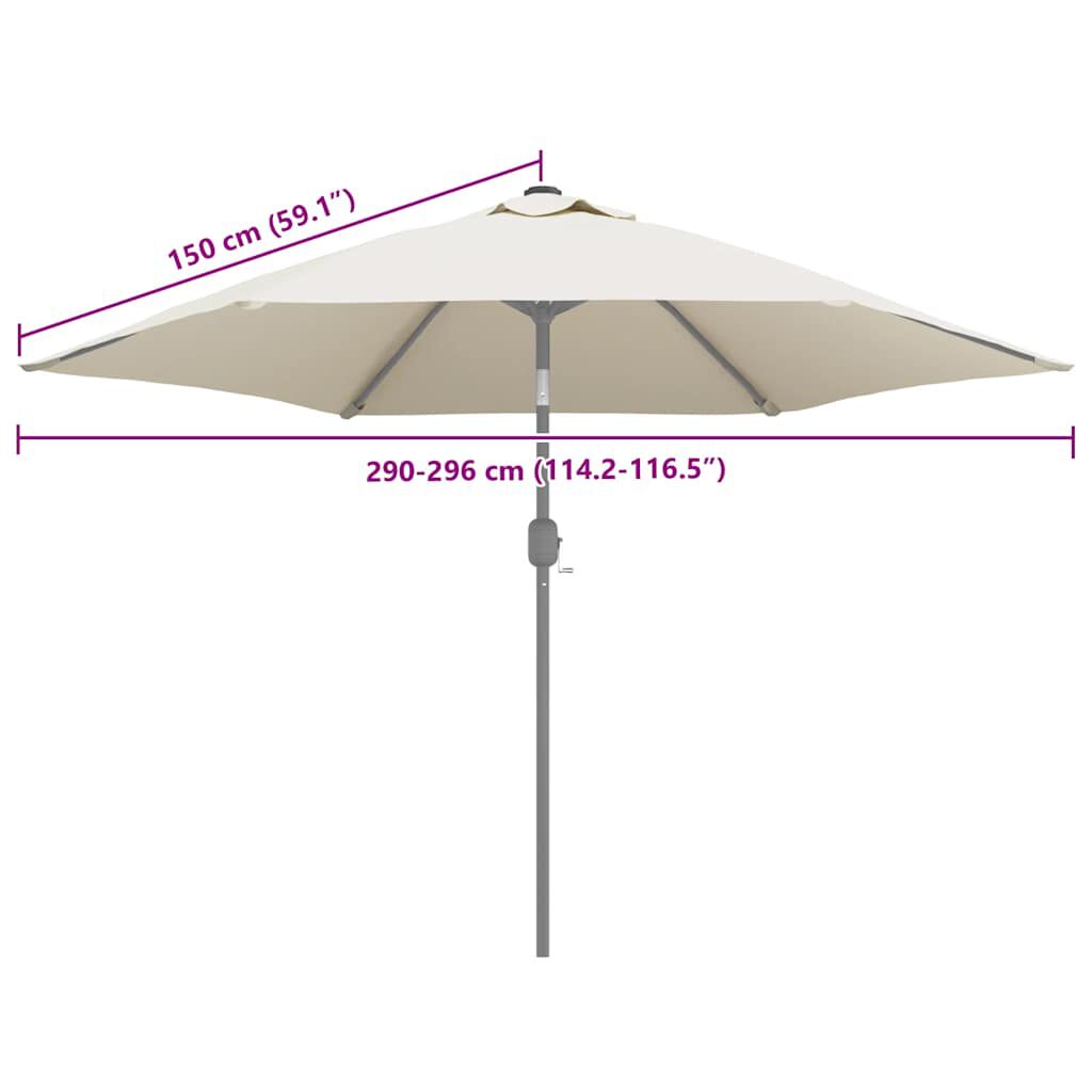 vidaXL Replacement Fabric for Outdoor Parasol Sand White 300 cm