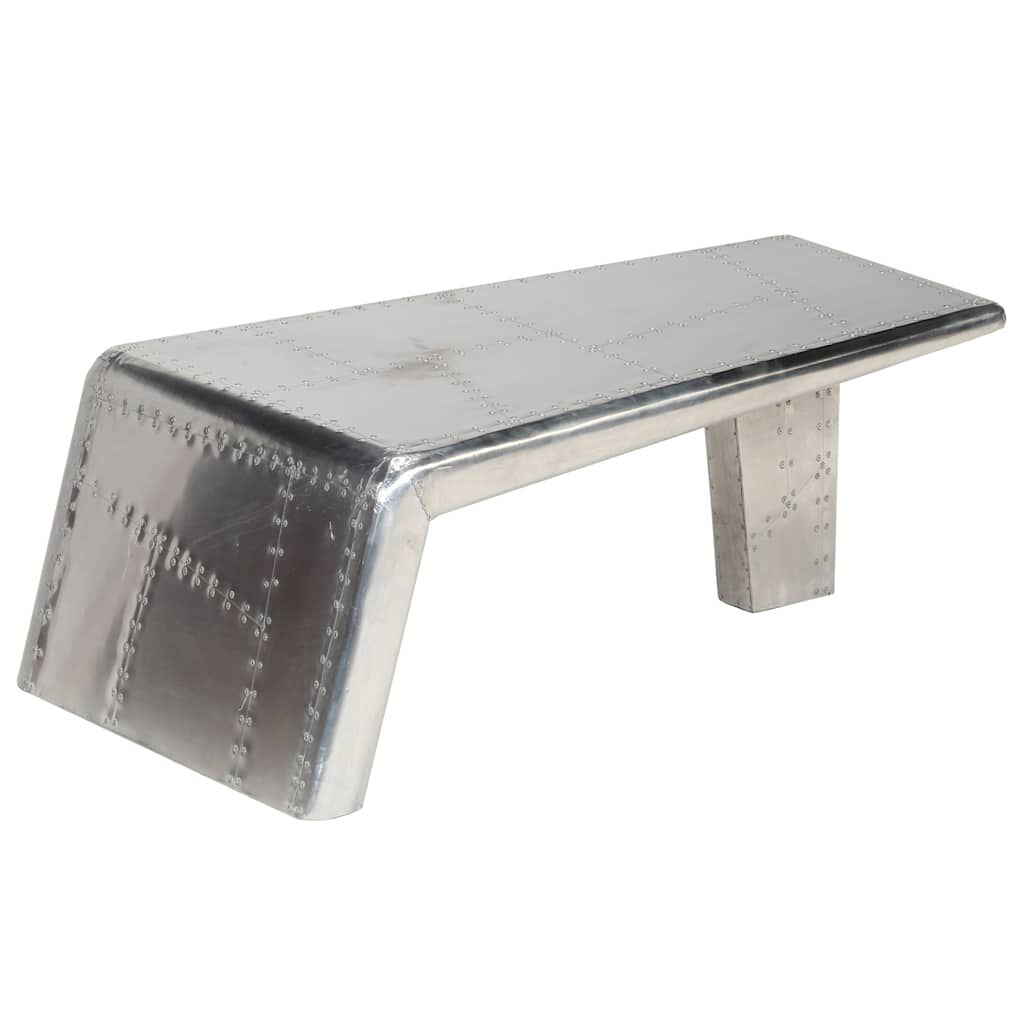 vidaXL Aviator Coffee Table Aluminium Vintage Aircraft Airman Style