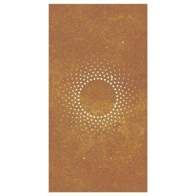 vidaXL Garden Wall Decoration 105x55 cm Corten Steel Sun Design,  vidaXL Garden Wall Decoration 105x55 cm Corten Steel Sun Design