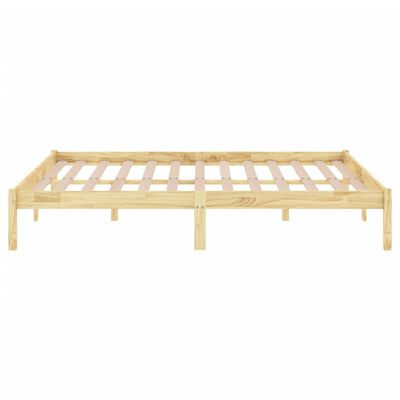 vidaXL Bed Frame without Mattress Solid Wood 200x200 cm, natural vidaXL Bed Frame without Mattress Solid Wood 200x200 cm
