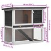 vidaXL Outdoor Rabbit Hutch 1 Door Grey Wood