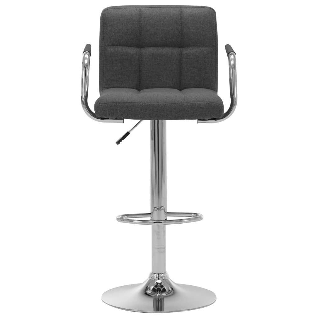 vidaXL Bar Stool Dark Grey Fabric