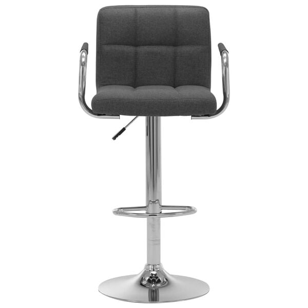 vidaXL Bar Stool Dark Grey Fabric
