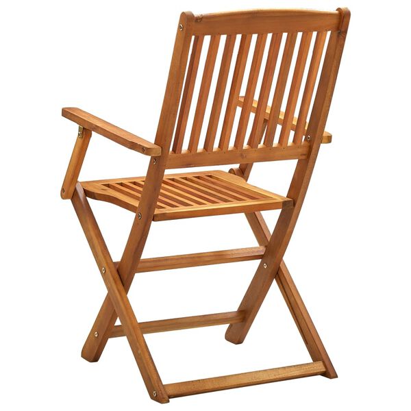 vidaXL Folding Outdoor Chairs 4 pcs Solid Acacia Wood