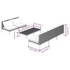 vidaXL 6 Piece Garden Lounge Set with Cushions Poly Rattan Dark Grey