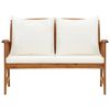 vidaXL Garden Bench with Cushions 119 cm Solid Acacia Wood