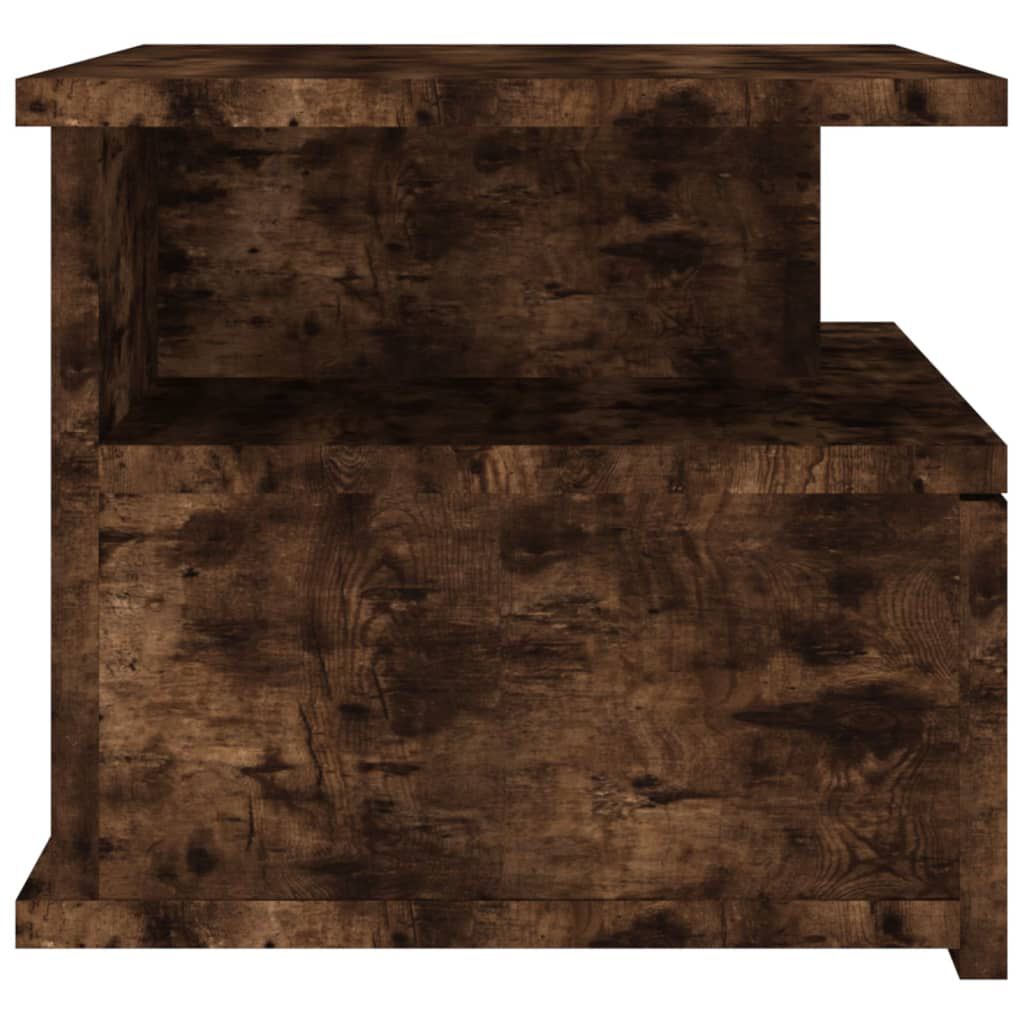 vidaXL Floating Nightstand 2 pcs Smoked Oak 40x31x27 cm Engineered Wood