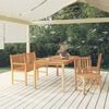 vidaXL 4 Piece Garden Dining Set Solid Wood Teak