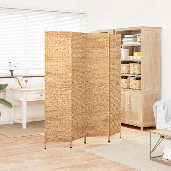 vidaXL Room Divider 4-Panel 163x180 cm Water Hyacinth