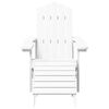 vidaXL Garden Adirondack Chairs 2 pcs with Footstools HDPE White