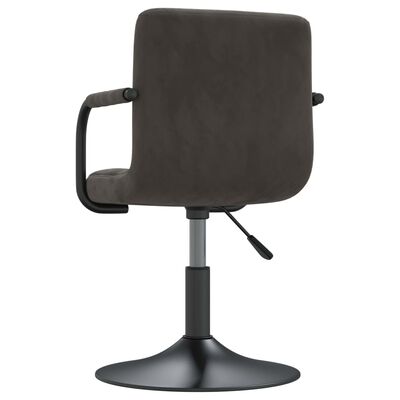 vidaXL Swivel Dining Chairs 2 pcs Dark Grey Velvet, dark grey vidaXL Swivel Dining Chairs 2 pcs Dark Grey Velvet