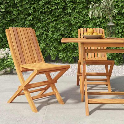 vidaXL Folding Garden Chairs 2 pcs 47x47x89 cm Solid Wood Teak,  vidaXL Folding Garden Chairs 2 pcs 47x47x89 cm Solid Wood Teak