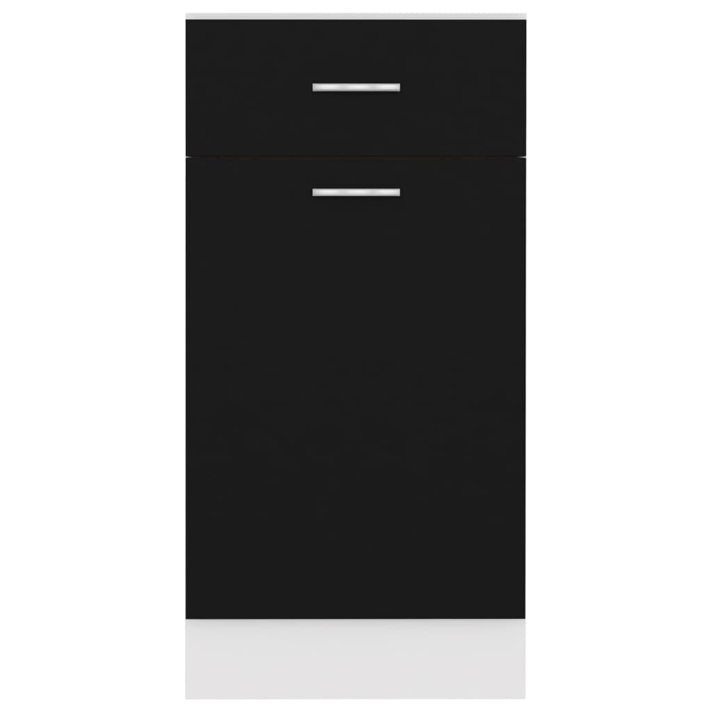 vidaXL Drawer Bottom Cabinet Lyon Black 40x46x81.5 cm Engineered Wood