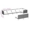 vidaXL 8 Piece Garden Lounge Set with Cushions Poly Rattan Dark Grey