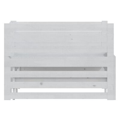 vidaXL Pull-out Day Bed without Mattress White 2x(90x200)cm, white vidaXL Pull-out Day Bed without Mattress White 2x(90x200)cm